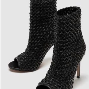 Zara Braided Stilletto ankle boots size 39